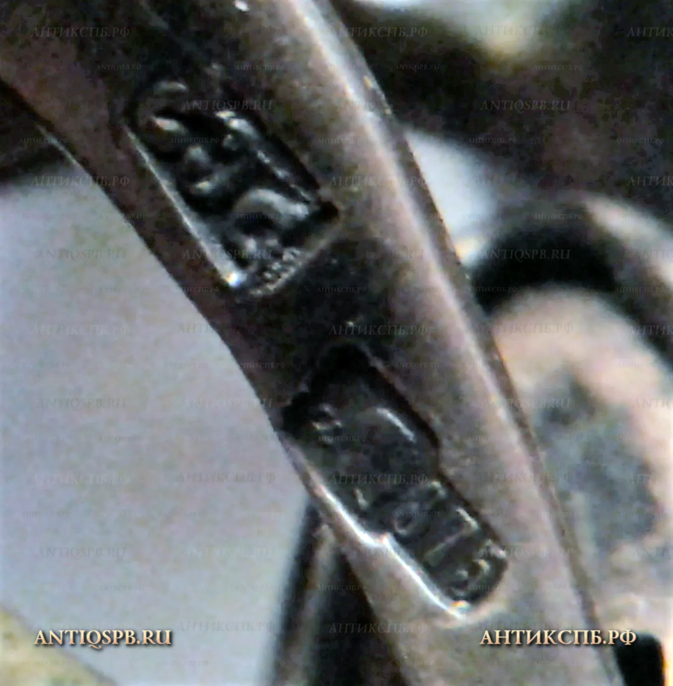 Запонка серебряная. 9СРС. СССР. Сер. ХХ века. №21592.1